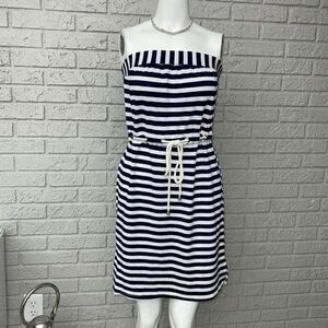 Sandiva Striped Strapless Dress Size S
